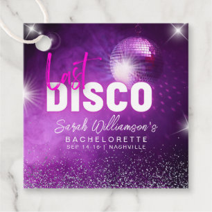 Lila Neon Rosa Sista Disco Möhippa Gåvor Etiketter