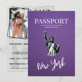 Lila New York City Passport Spara datum Datumet