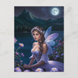 Lila Night Fairy Vykort