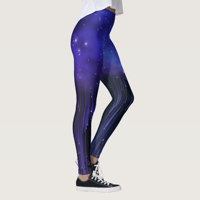 Lila Northern Ljus Galaxy Leggings (Höger)