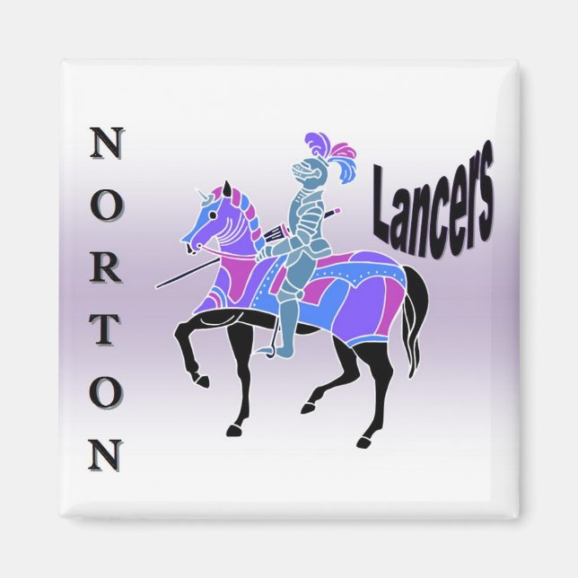 Lila Norton Lancers Magnet (Framsidan)