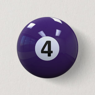 Lila nr 4 miljarder Bassäng Boll Knapp