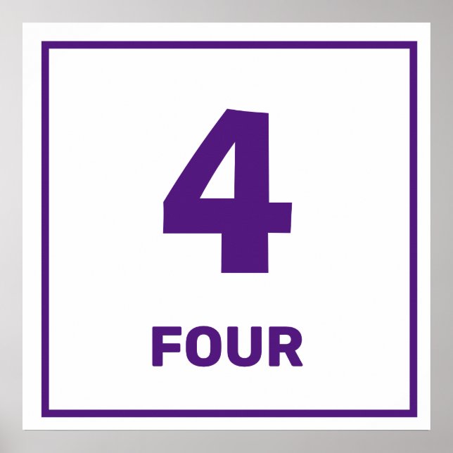 Lila nummer fyra Poster (Framsidan)