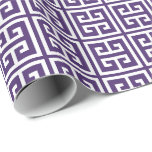 Lila Nyckel Mönster Presentpapper<br><div class="desc">Elegant och chic grönt nyckel eller Meander mönster.</div>