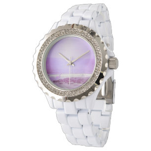 Lila Ocean & Himlar White Rhinestone Watch Armbandsur
