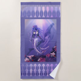 Lila Ocean Sjöjungfru Beach Towel