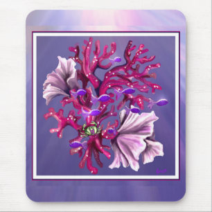 Lila Ocean Sjöjungfru Mouse Pad Musmatta