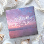 Lila Ocean Sunset Photo Dream - det gör det genom  Stenunderlägg<br><div class="desc">Om du kan drömma om det kan du göra det. För allt är möjligt, gång du tänker på det. Slappna av med din favoritdryck på den här fotografistenen underlägg av en vacker, mjukt upplyst lila, rosa och blå solnedgång över Stilla havet. Gör en underbar upplyftande och inspirerande gåva! Du kan...</div>