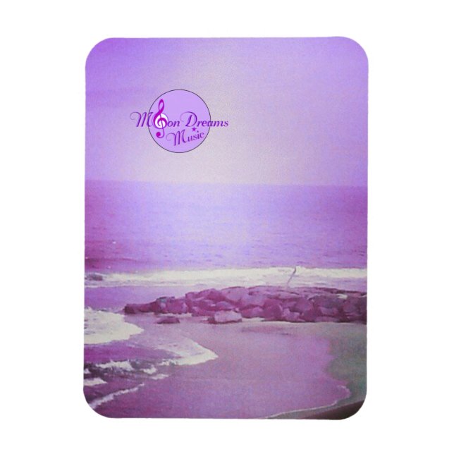 Lila Oceanen och Himlar 3X4-tum-foto Magnet (Vertikal)