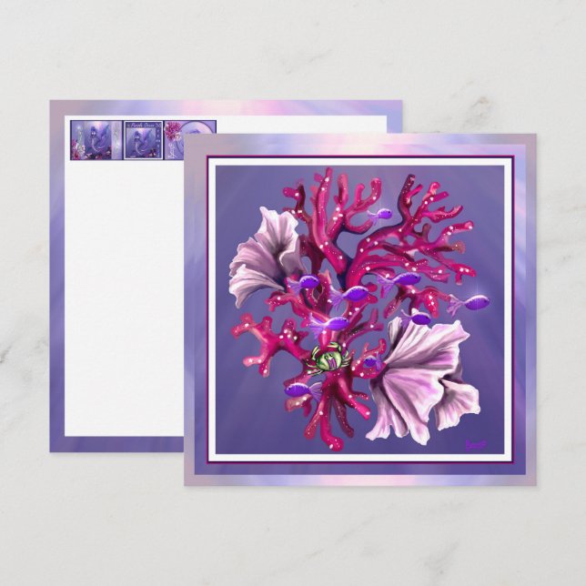 Lila Oceanens Sjöjungfru (Fram/baksida)