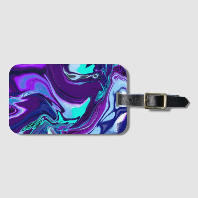Lila och Abstrakt Vätskekonst Bagagebricka (Framsida horisontal)
