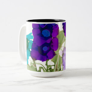 Lila och Aqua Coffee Mugg