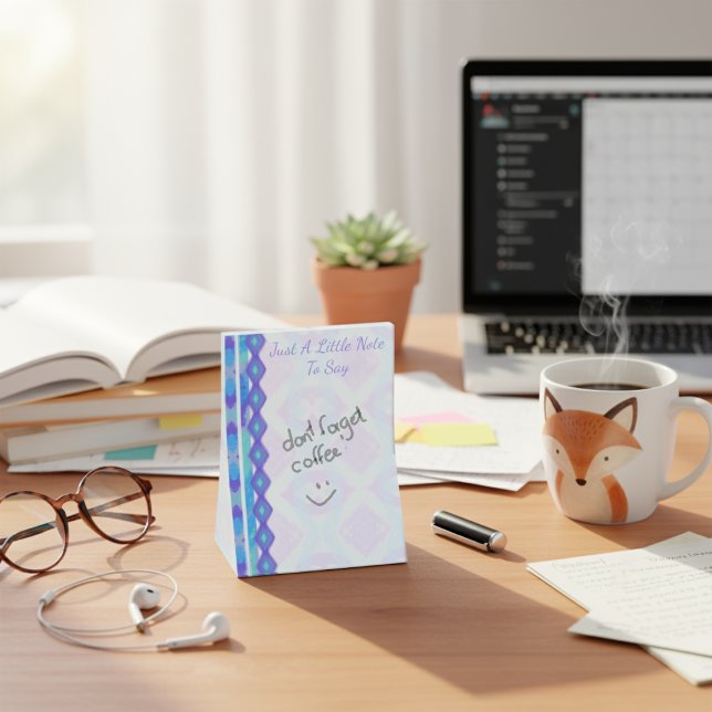 Lila Och Aqua-Målade Diamanter Post-it Block (Modern painted shades of blue for a fun note pad. Need a small gift? Great for moms & students.)