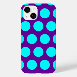 Lila och Aqua Polka dots