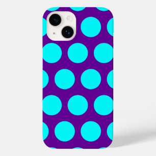 Lila och Aqua Polka dots