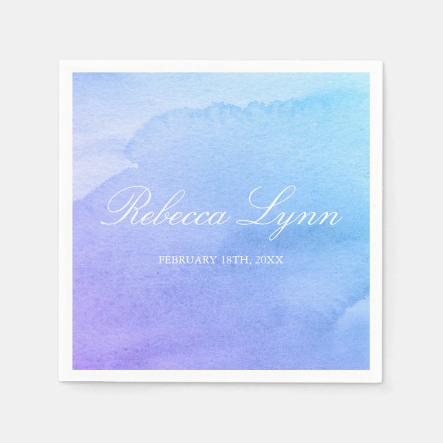 Lila och Bat mitzvah av skalvattenfärg Pappersservett (Framsidan)