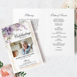 Lila och  begravningsprogram | Serviceorder