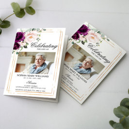 Lila och  begravningsprogram | Serviceorder