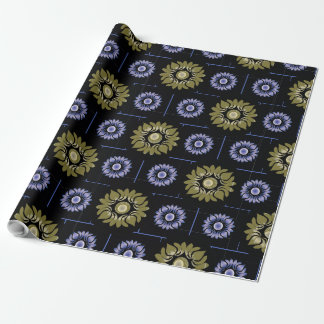 Lila och Beige Lotus Wrapping Papper Presentpapper