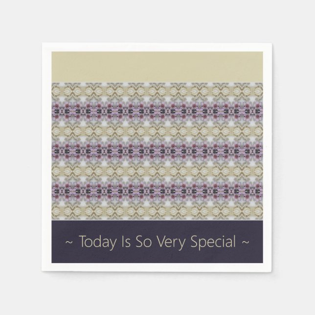 Lila och Beige Pappersservett (Framsidan)