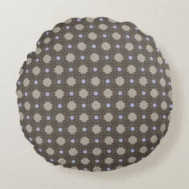 Lila och Beige Polka dots Round Pillow Rund Kudde