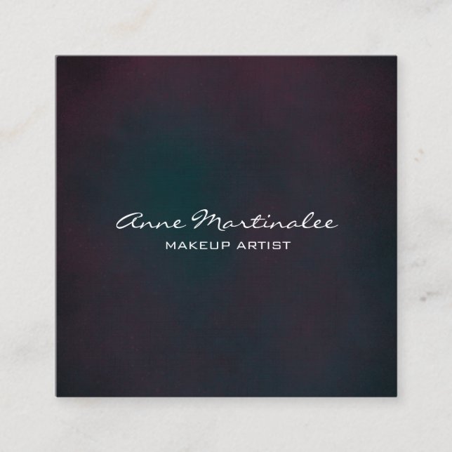 Lila och blå Abstrakt Grunge Fyrkantigt Visitkort (Framsida)