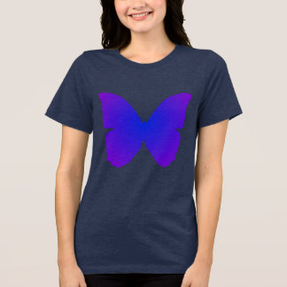 Lila och blå fjäril t shirt