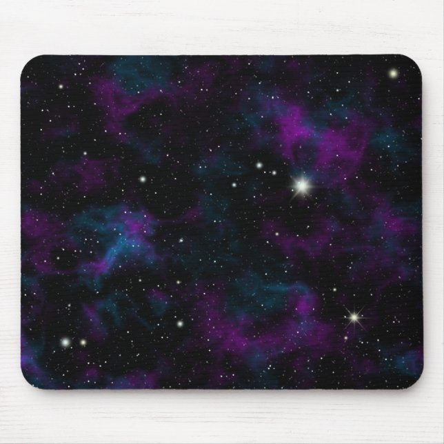 Lila och blå Galaxy Mus Pad Musmatta (Framsidan)
