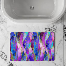 Lila och blå glasmålning mosaik mönster