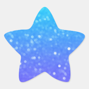 Lila och blå Glitz-stjärnornas formade fästdon Stjärnformat Klistermärke