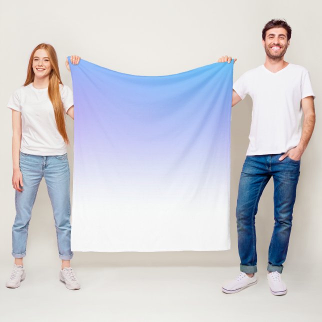 Lila och blå ombré-design  fleecefilt (På plats)