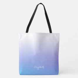 Lila och blå ombré-design  tygkasse