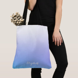Lila och blå ombré-design tygkasse