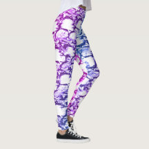 Lila- och blå Rockface Leggings