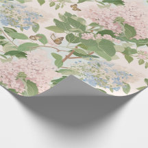 Lila och blå syrenblomma med fjärilar