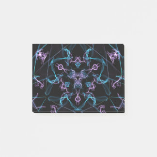 Lila och blå triangel Mandala Post-it Block