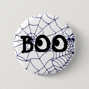 Lila och Black Halloween Boo Eyebulltons Button Knapp