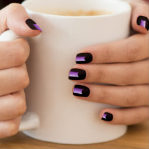 Lila och Black Ombre Ribbon Shape Linjer