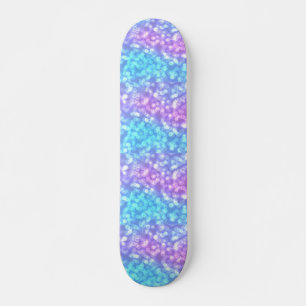 Lila och blåfantig häftning mini skateboard bräda 18,5 cm