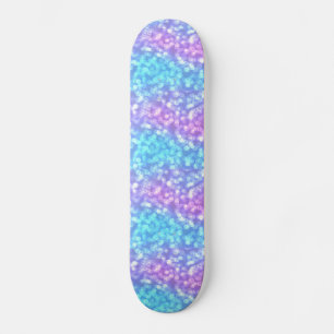 Lila och blåfantig häftning mini skateboard bräda 18,5 cm