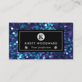 Lila och blåsekviner Mönster Visitkort