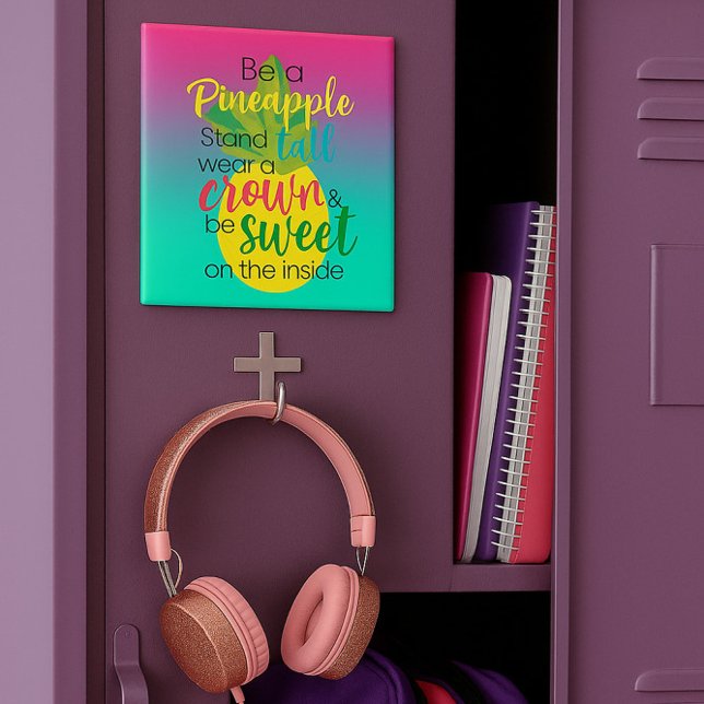 Lila och blått Blå Var en ananas Ombre Magnet (Skapare uppladdad)