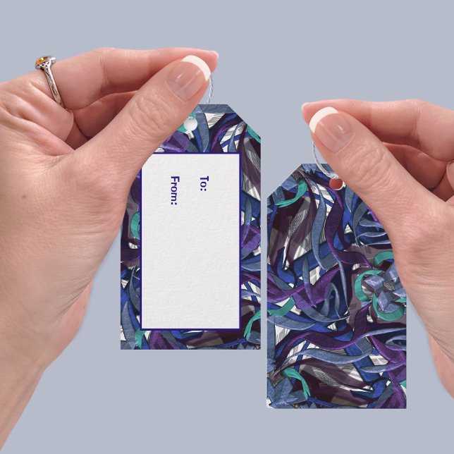 Lila och blått presentetikett (Skapare uppladdad)