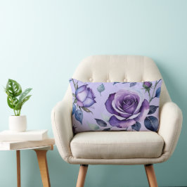 Lila och Blommigten Ro Lumbarkudde