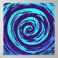 Lila- och Blue Hypnotic Swirl Art
