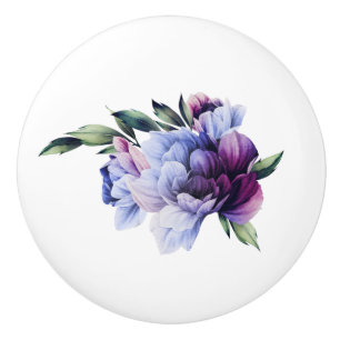 Lila och Blue Lush Peony Clear Image Knopp