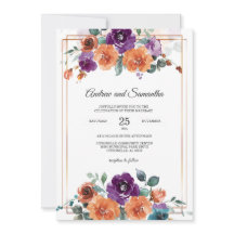 Lila och bränd Orange Bröllop Färg