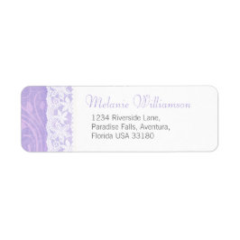 Lila och bröllop svar på återresa till adress returadress etikett