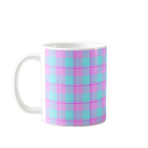 Lila och Coastal Mist Plaid-mugg