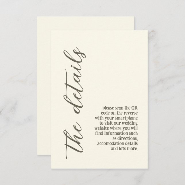 Lila och Cream-Blommigten Bröllop Tilläggskort (Fram/baksida)